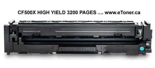 HP 202X CF500X BLACK COMPATIBLE GENERIC 3200 Pages Laser Toner Cartridge HP M254 M280 M281